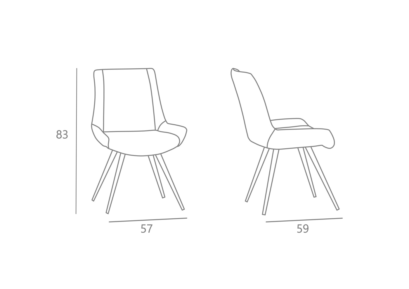 Montreal Grey Dining Chair